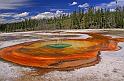 100 yellowstone, geyser hill, chromatic pool